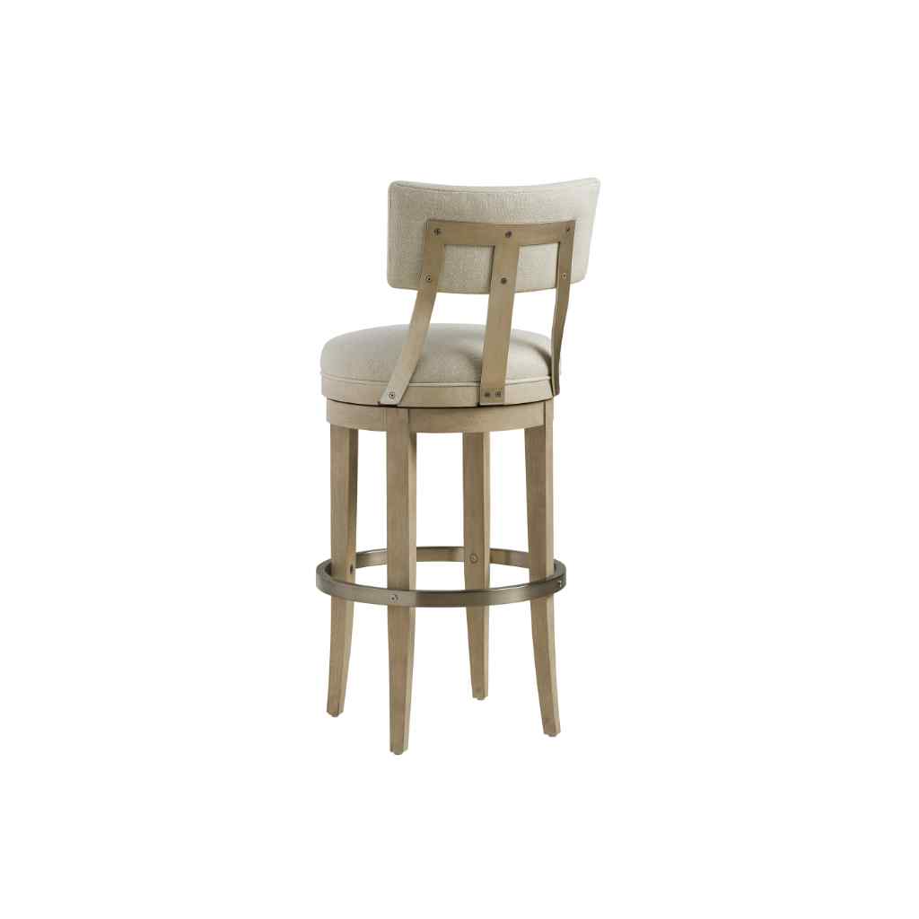 Cliffside Swivel Upholstered Bar Stool - Malibu Cream