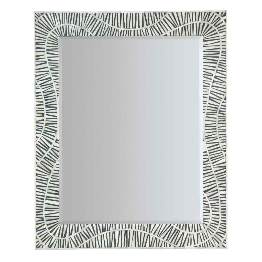 Commerce and Market Tiger Tooth Vertical Mirror White