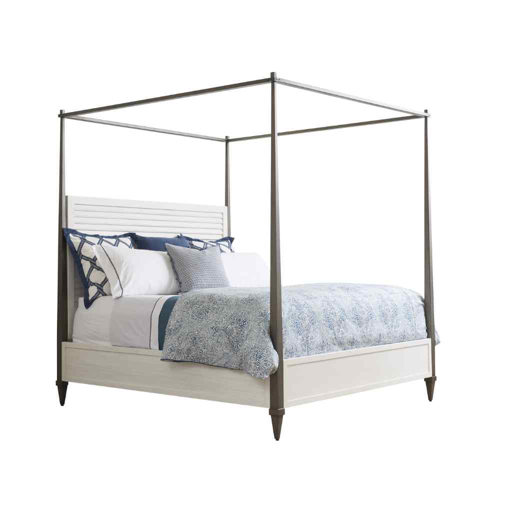 Coral Gables Poster Bed Queen / Aged Pewter