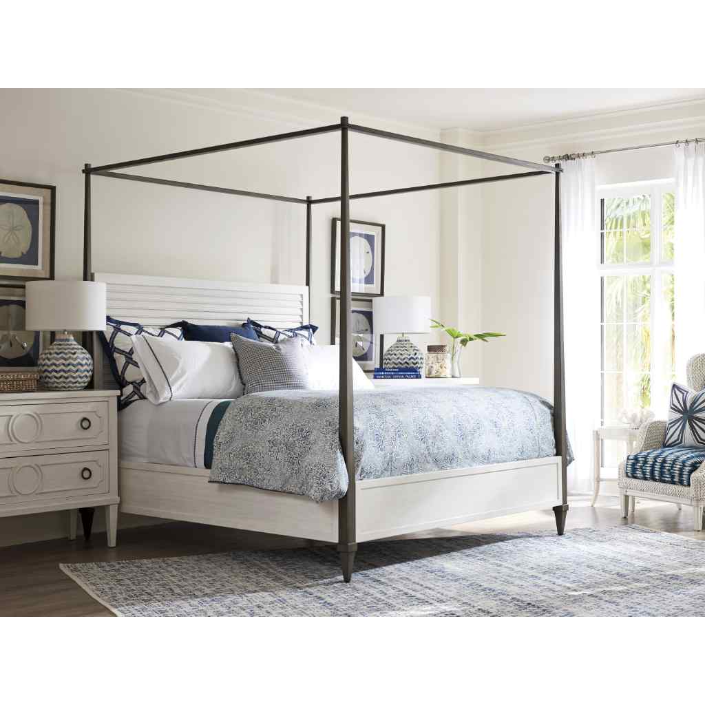 Coral Gables Poster Bed King / Aged Pewter