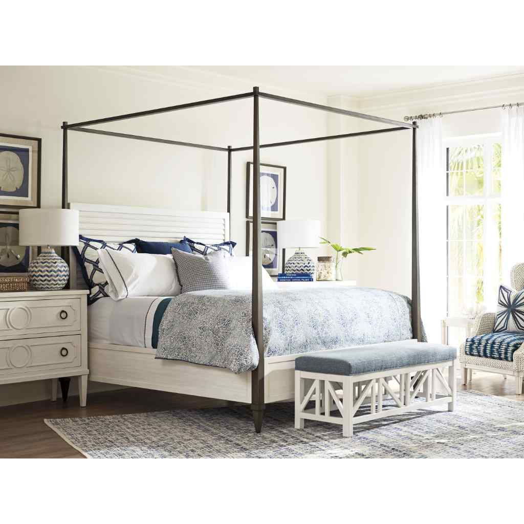 Coral Gables Poster Bed King / Aged Pewter