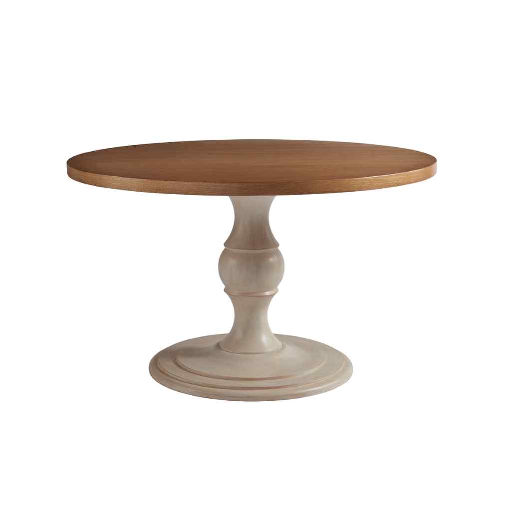 Corona Del Mar Center Table - Newport 48 inch / Brown and White