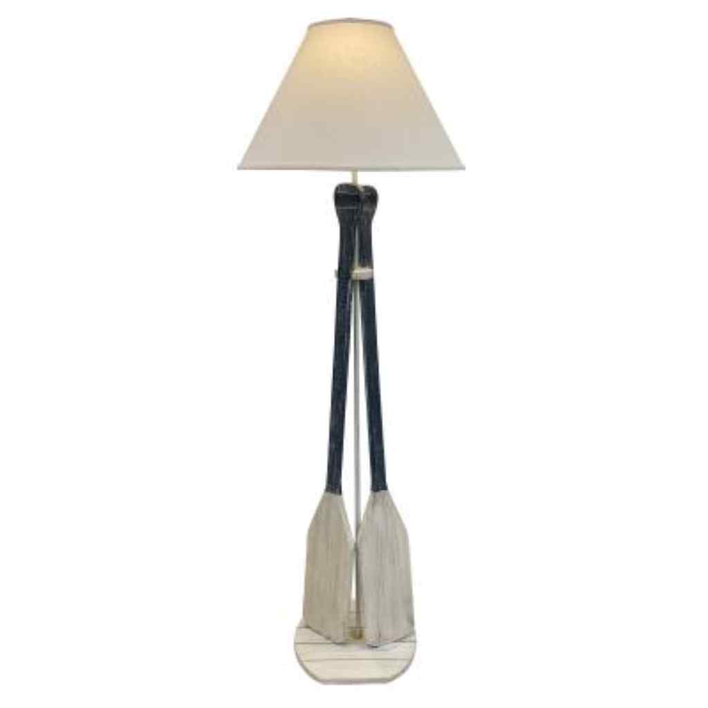Cottage-Navy 2-Paddle Floor Lamp Cottage/Navy
