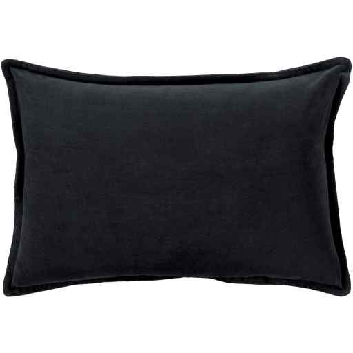 Cotton Velvet Cv-012 Pillow Cover 13"H x 19"W / Black