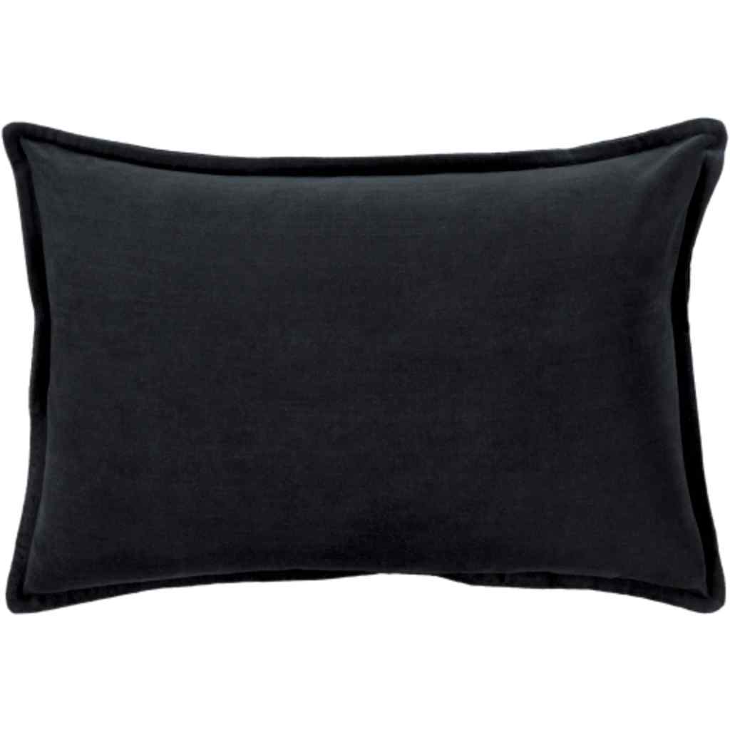 Cotton Velvet Cv-012 Pillow Kit 13"H x 19"W Down Insert / Black