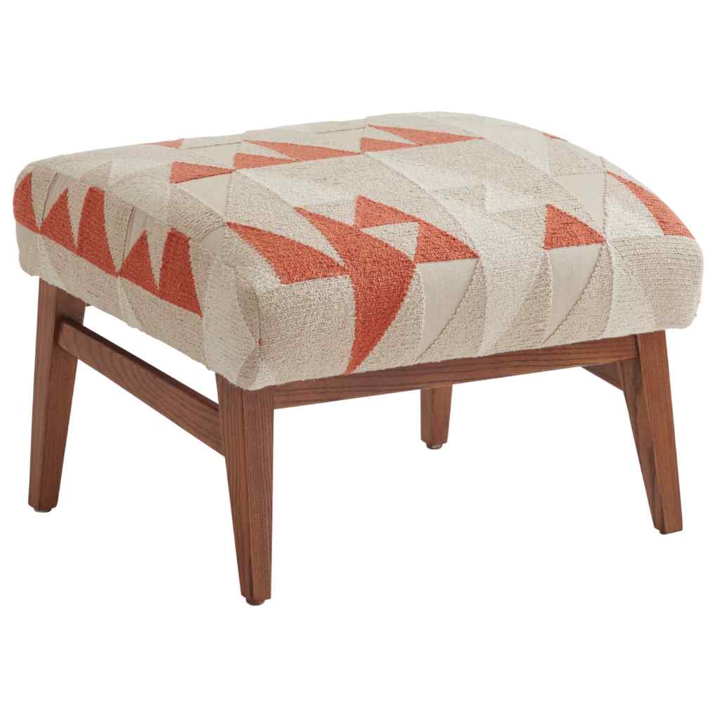 Covina Ottoman - Palm Desert Brown with Pattern