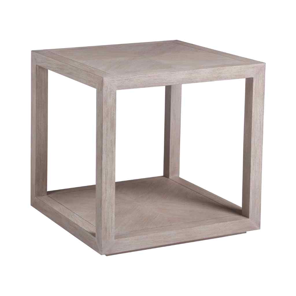 Credence Square End Table Bianco