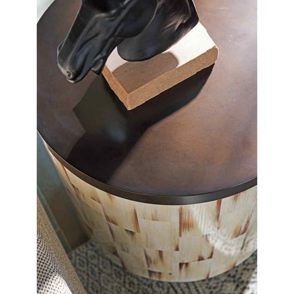 Crescent Commode End Table Brown