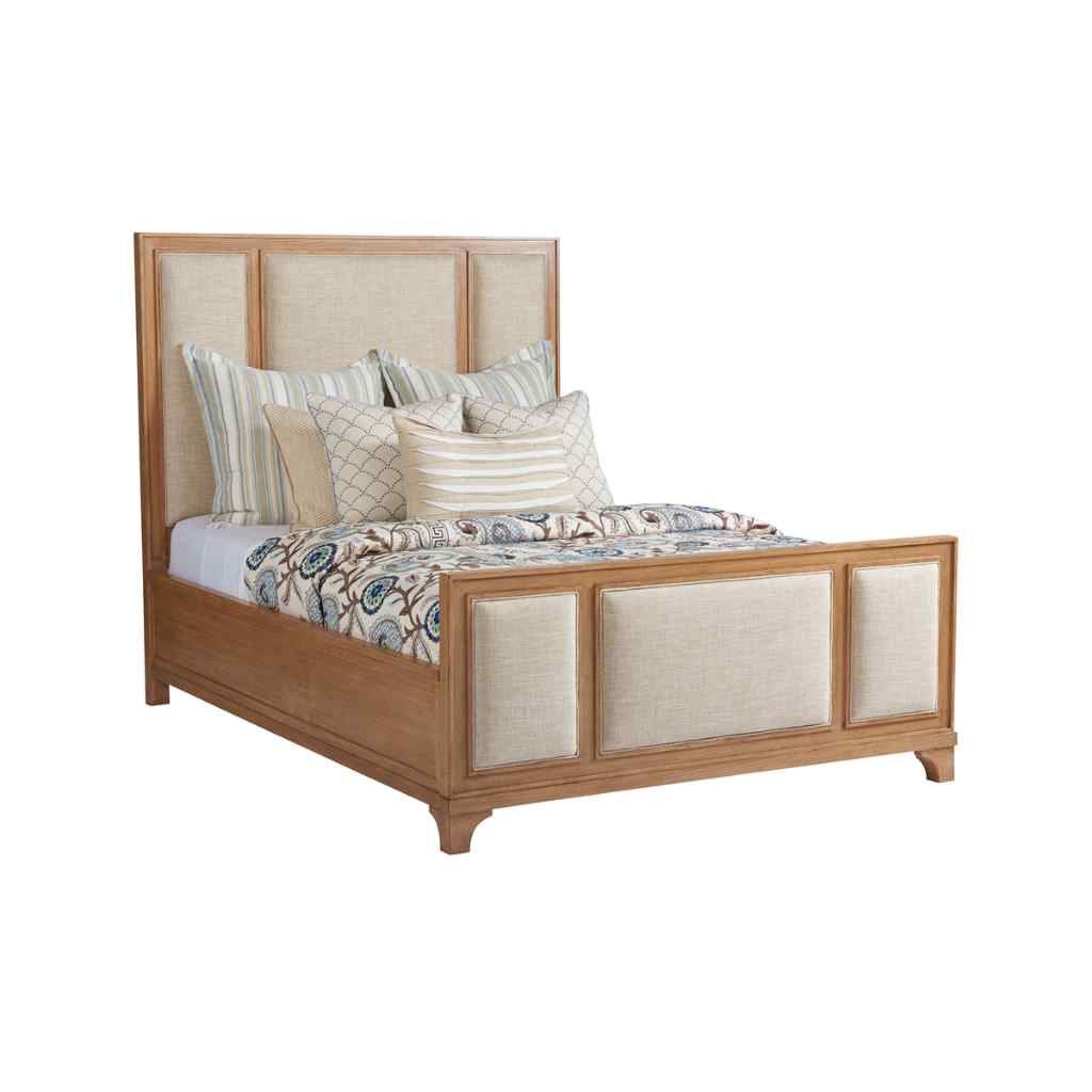 Crystal Cove Upholstered Panel Bed - Newport Queen / Sandstone