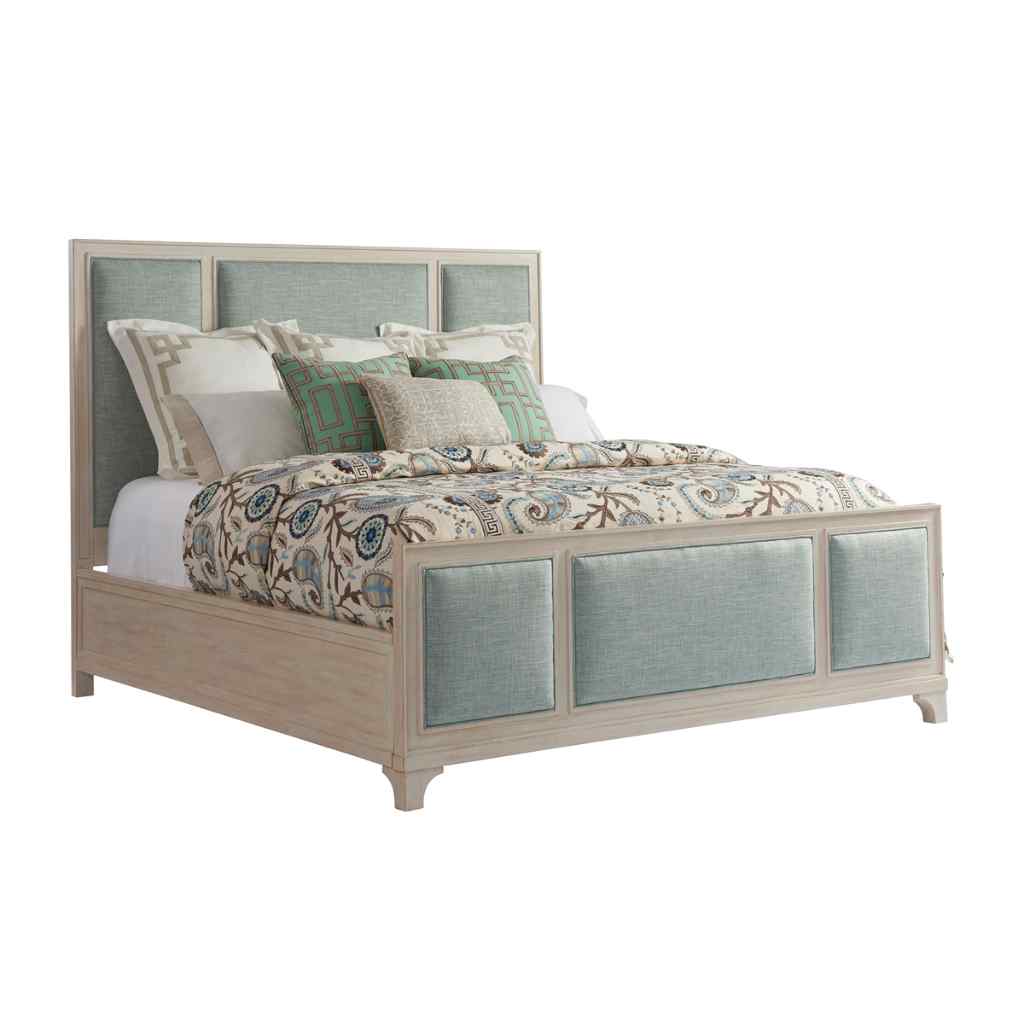 Crystal Cove Upholstered Panel Bed - Newport Queen / Sailcloth