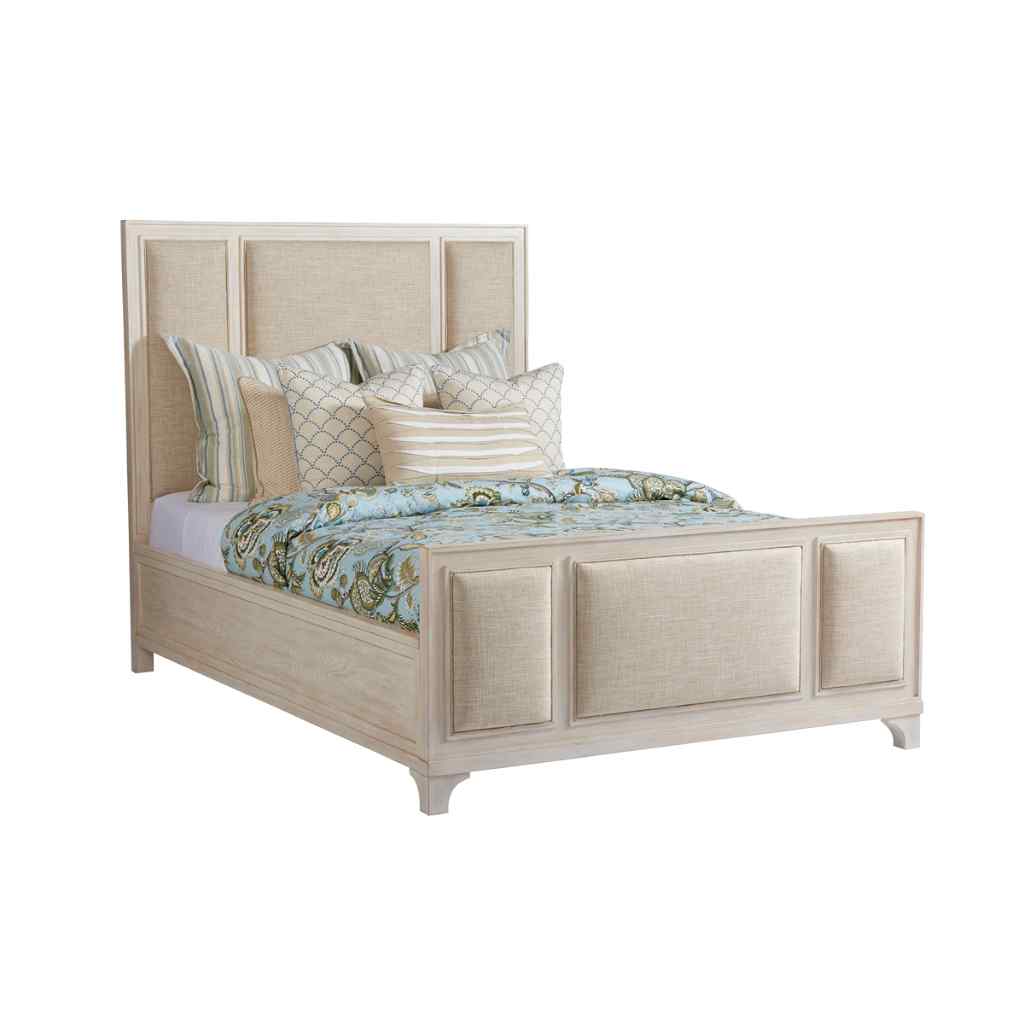 Crystal Cove Upholstered Panel Bed - Newport Queen / Sailcloth