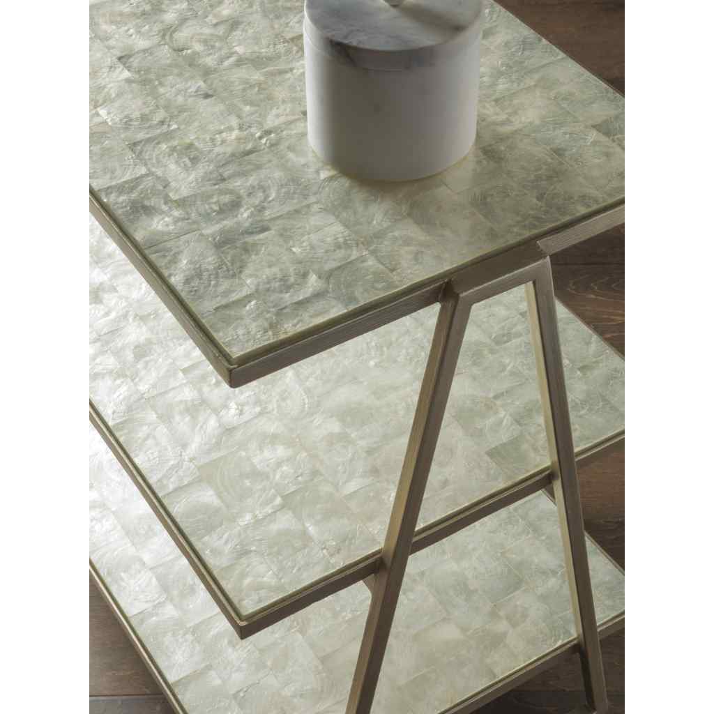 Cumulus Capiz Triangular Tier Table Brown