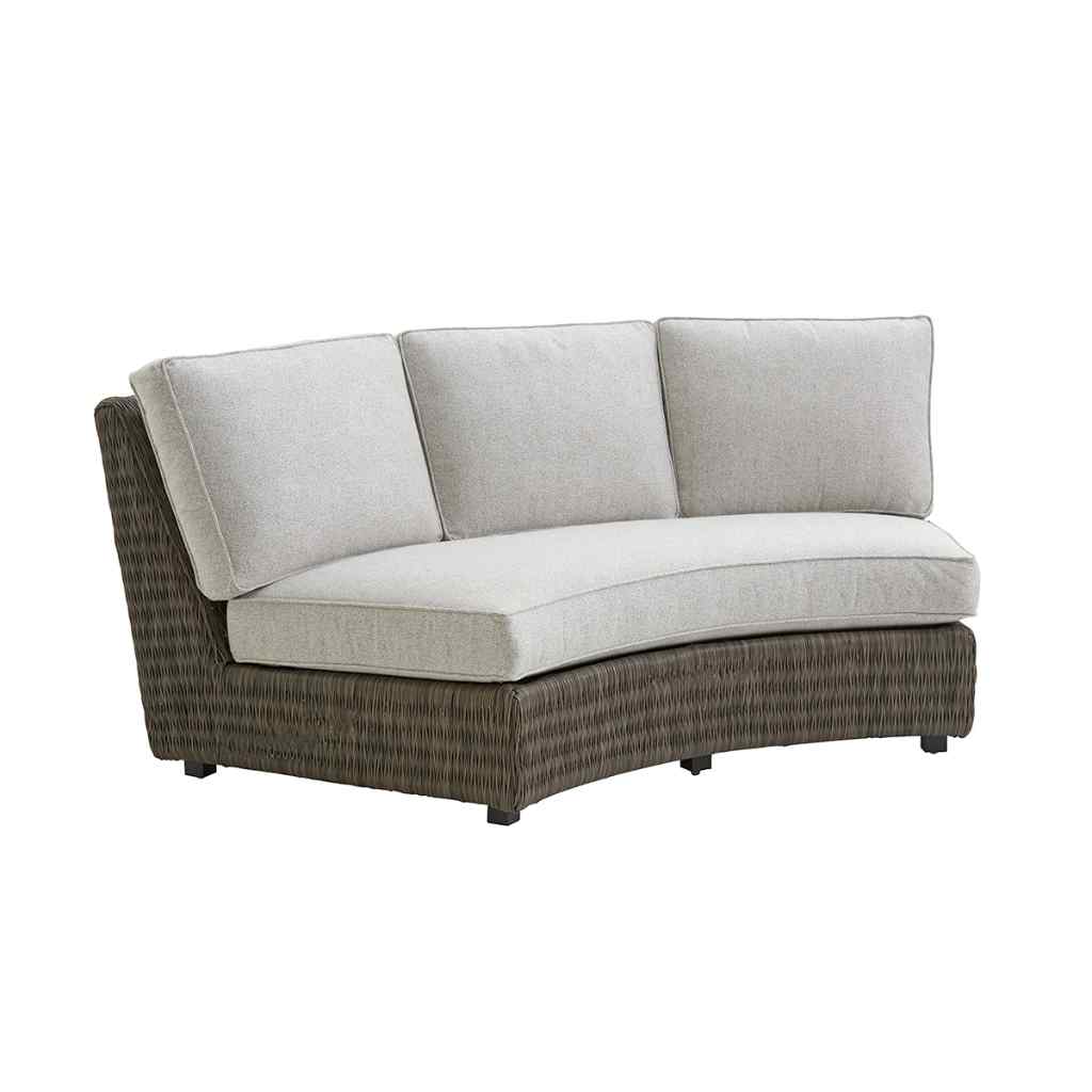 Curved Sectional Armless Sofa - Cypress Point Ocean Terrace Angle / Driftwood