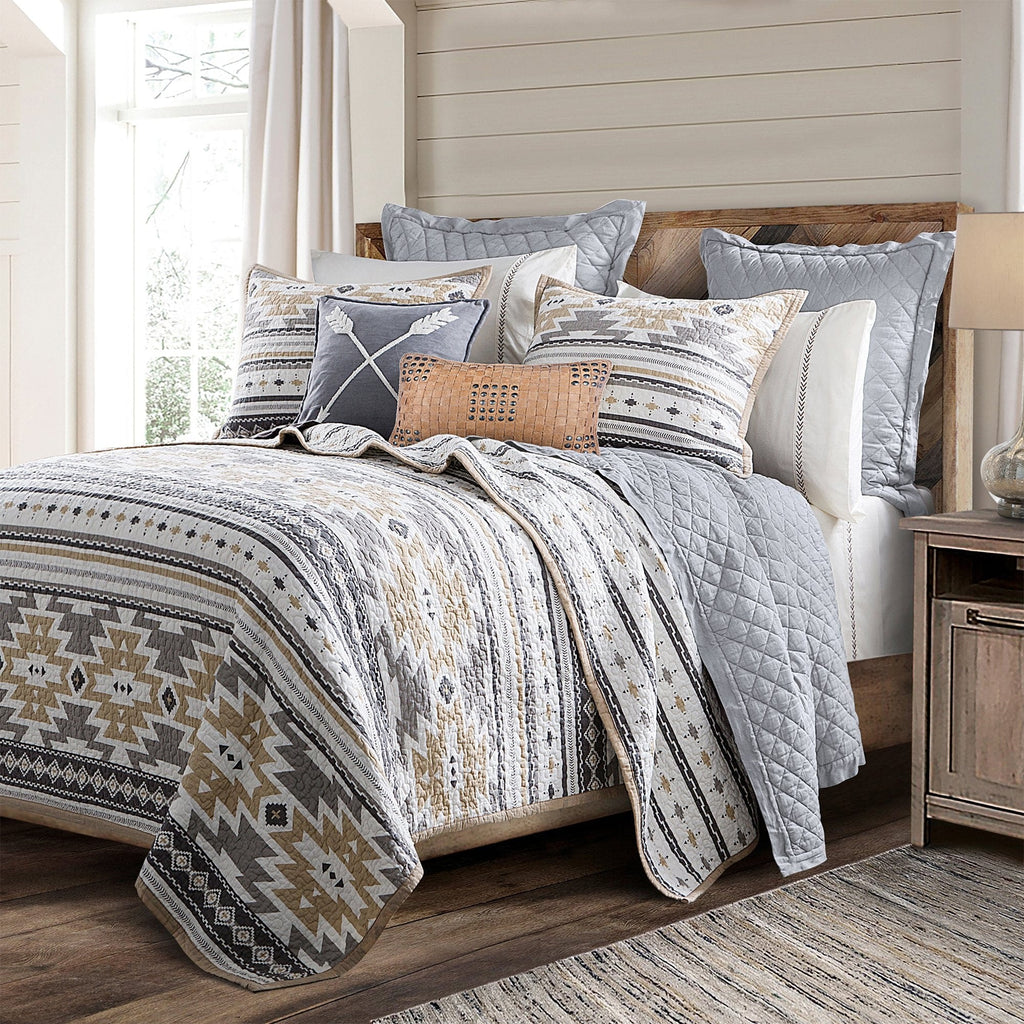 Desert Sage Reversible Quilt Set with matching pillows from HiEnd Accents