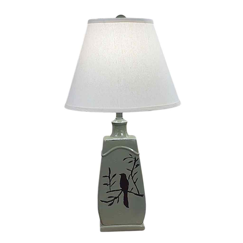 Distressed Vine Tapered Birds On A Branch Table Lamp Distressed Vine High Gloss