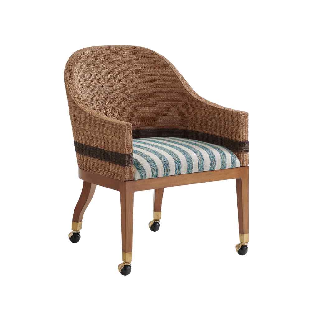Dorian Woven Arm Chair Brown