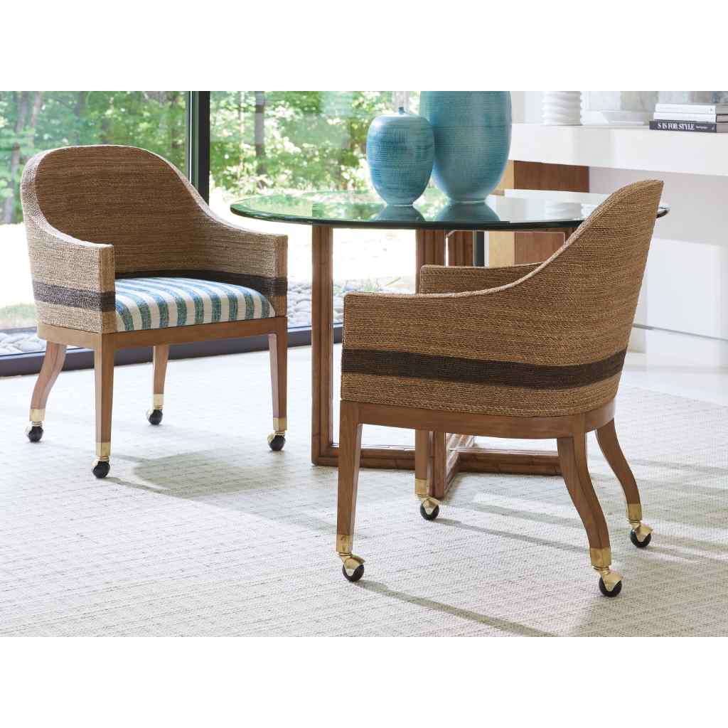 Dorian Woven Arm Chair Brown
