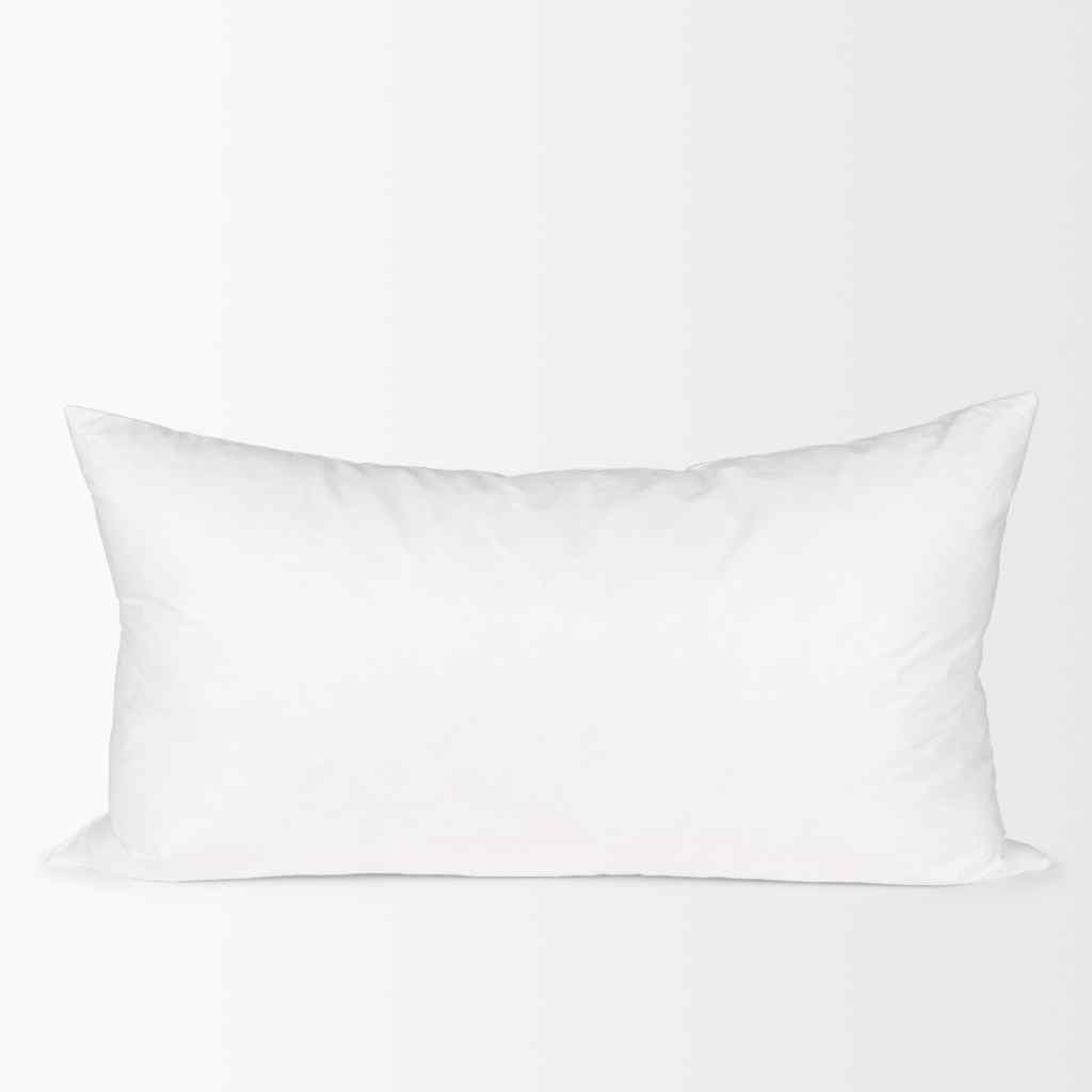 Down Fill Pillow Insert 16 X 28 White