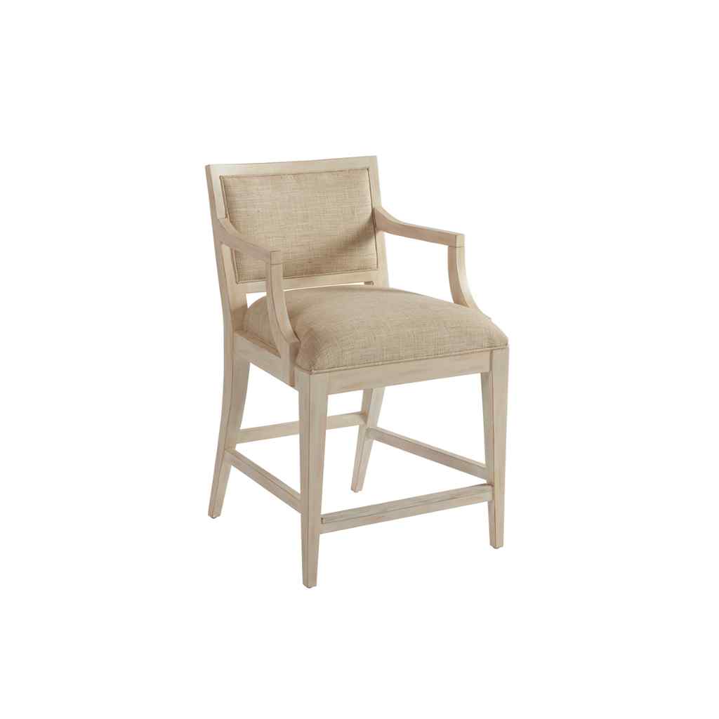 Eastbluff Upholstered Counter Stool - Newport Sailcloth