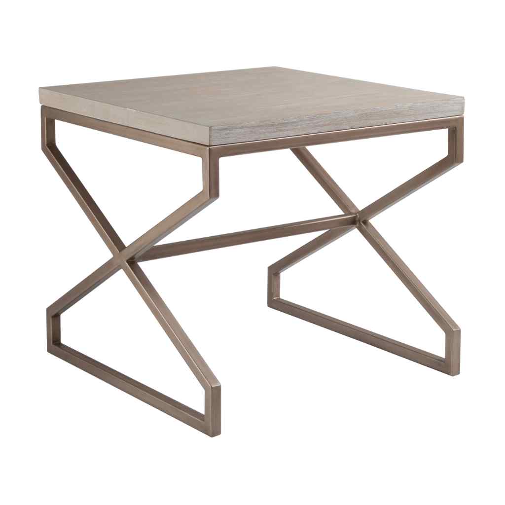 Edict Square End Table Bianco