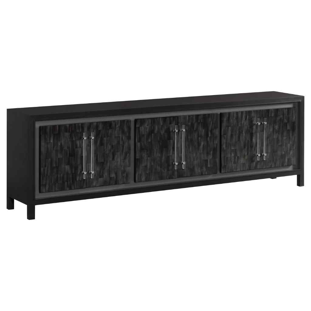 Elation Gray Long Media Console Brown