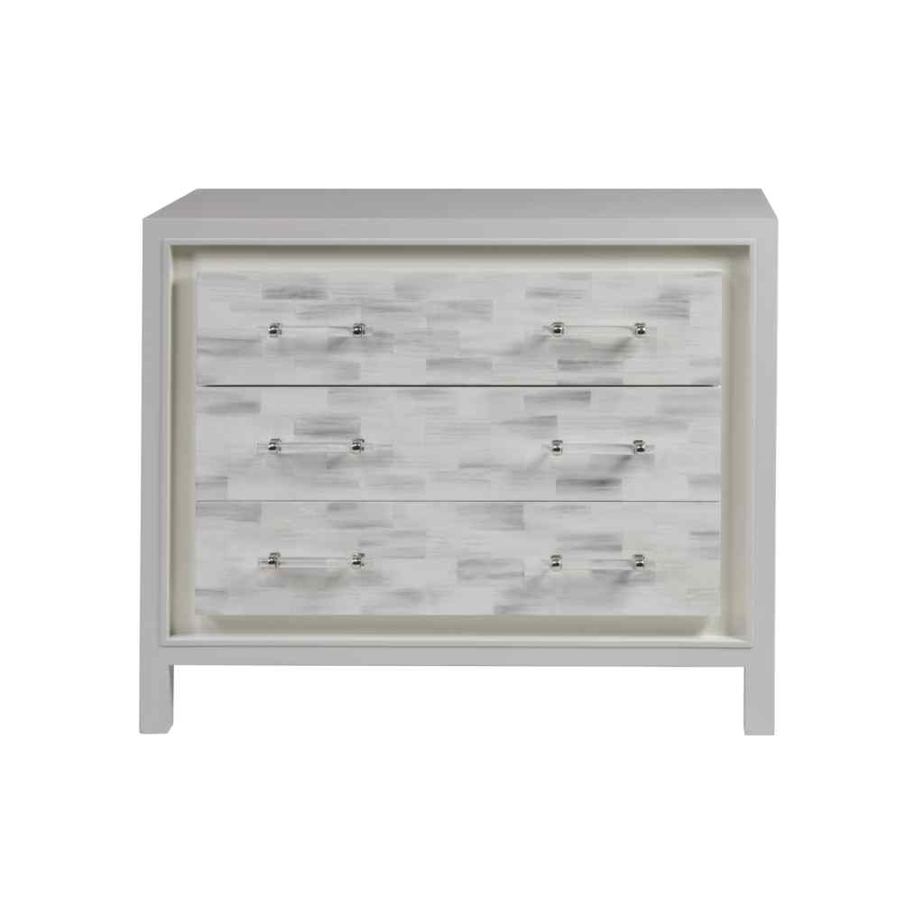 Elation White Hall Chest Brown