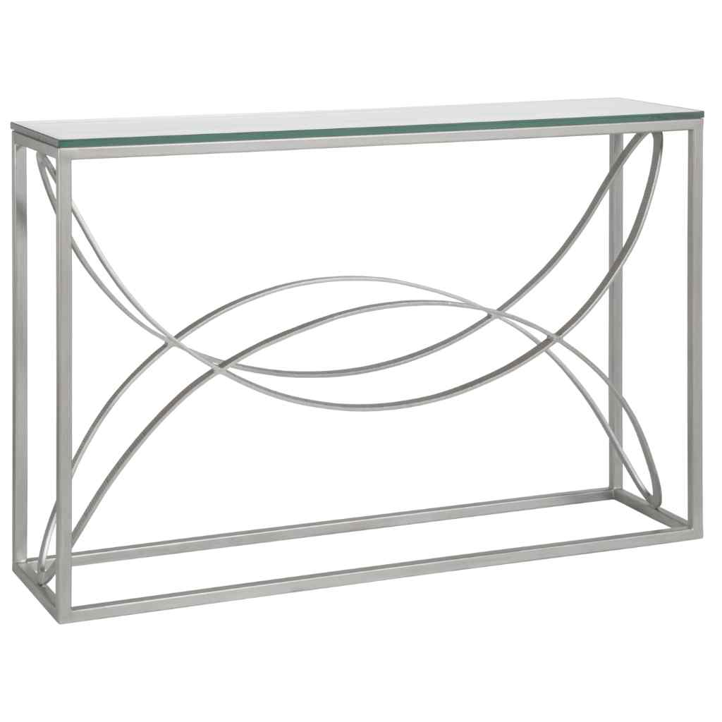 Ellipse Console - Metal Designs Silver Leaf