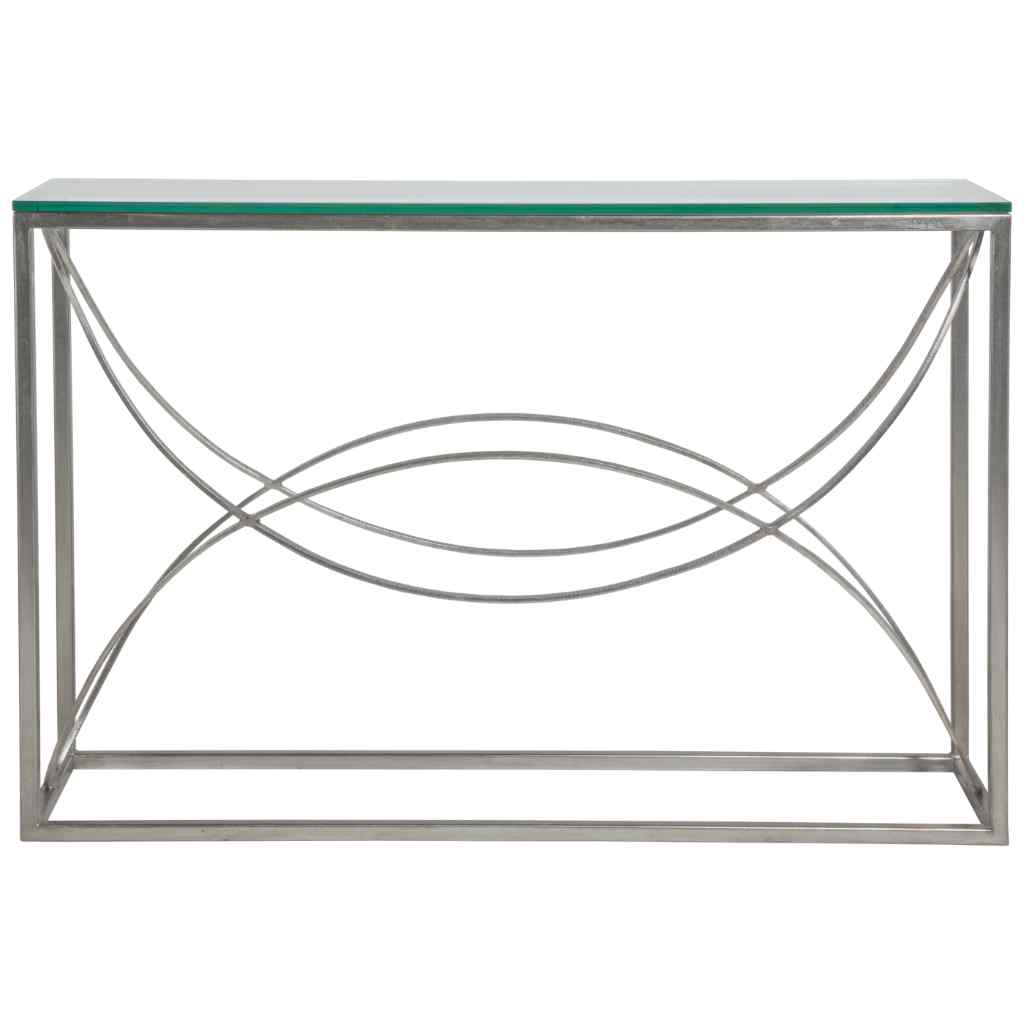 Ellipse Console - Metal Designs Silver