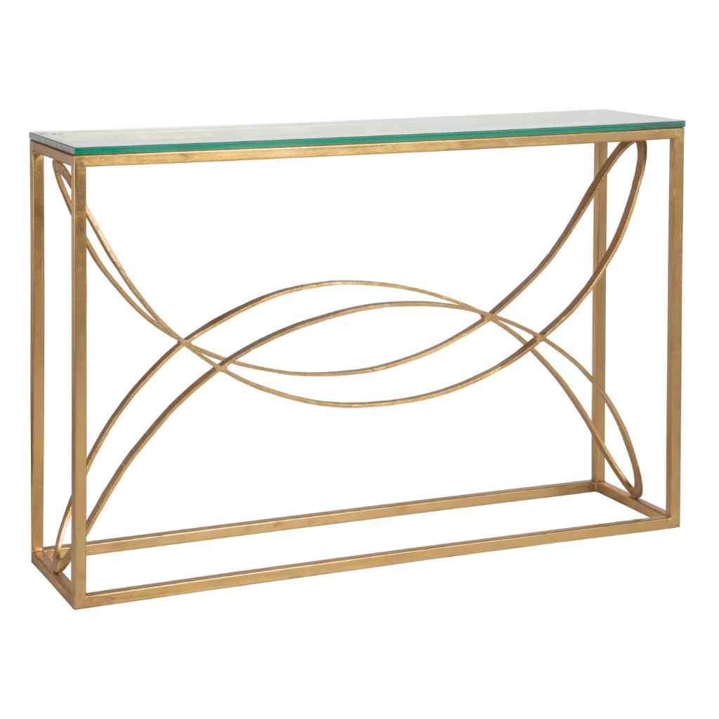 Ellipse Console - Metal Designs Gold