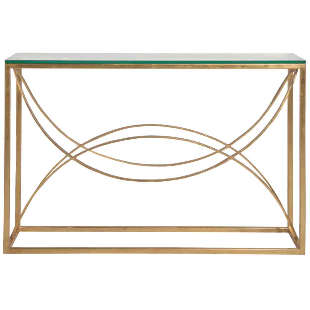 Ellipse Console - Metal Designs Gold