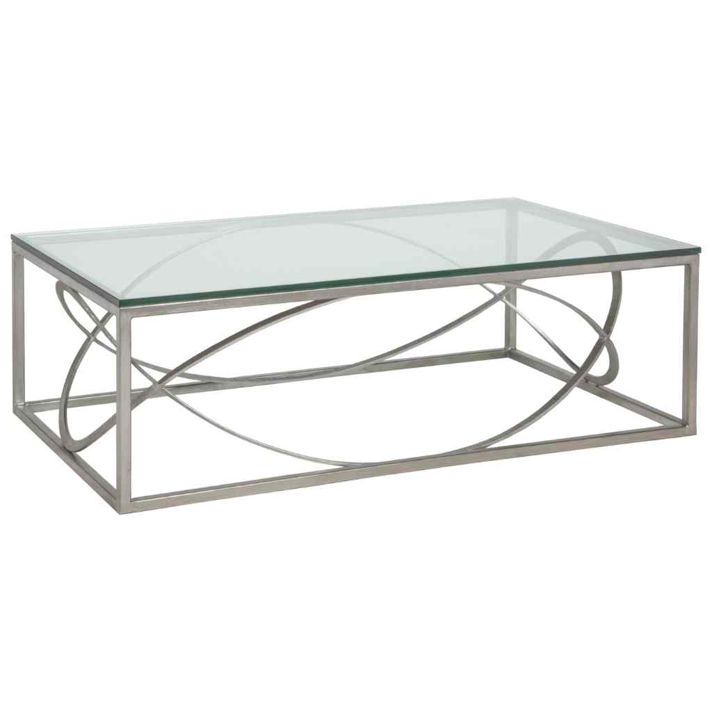 Ellipse Rectangular Cocktail Table - Metal Designs Silver