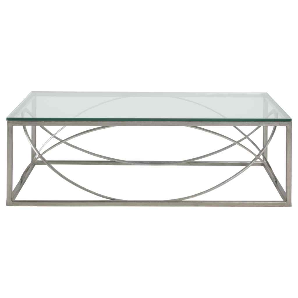 Ellipse Rectangular Cocktail Table - Metal Designs Silver