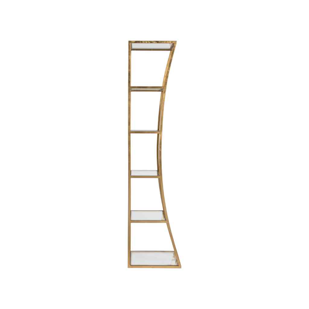 Ellipse Slim Etagere - Metal Designs Gold