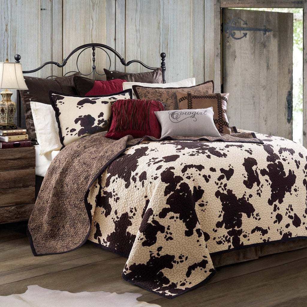 Elsa Cowhide Reversible Quilt Set from HiEnd Accents