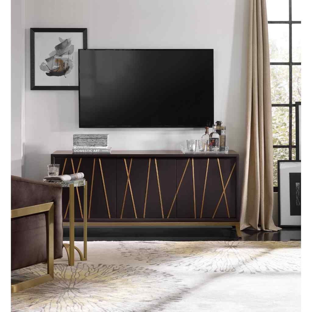 Entertainment Console 64in Light Brown