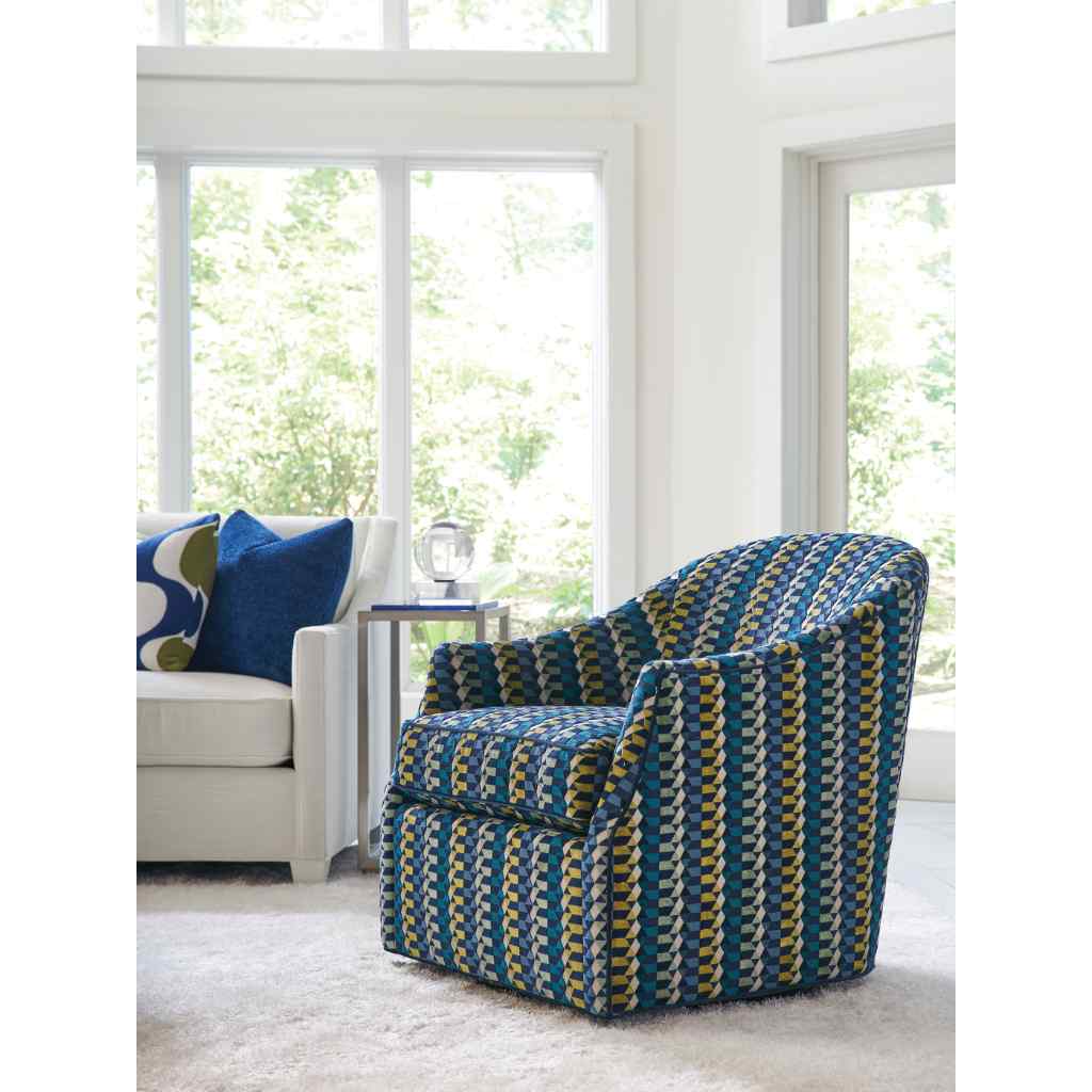 Escala Swivel Chair Silver Leaf