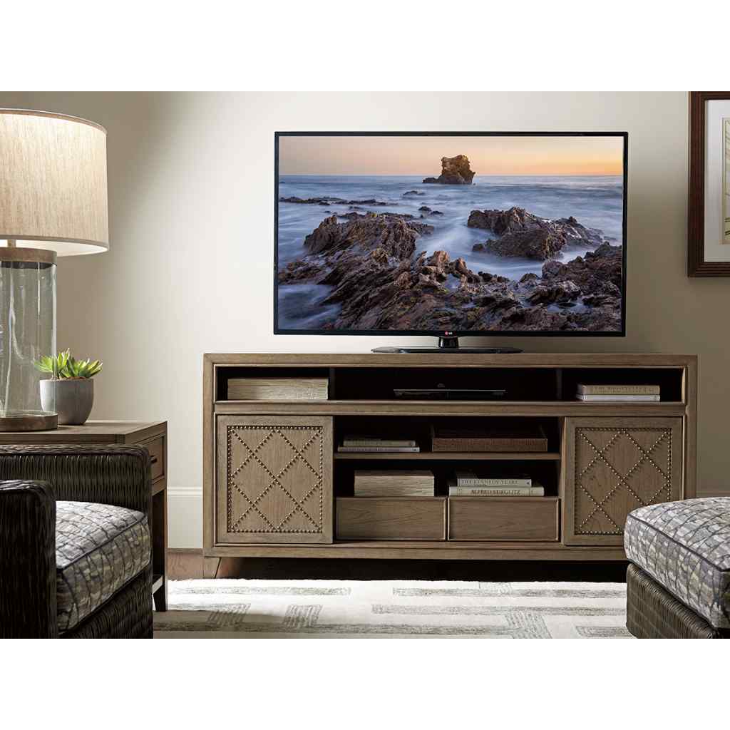 Fairbanks Media Console Hatteras Gray