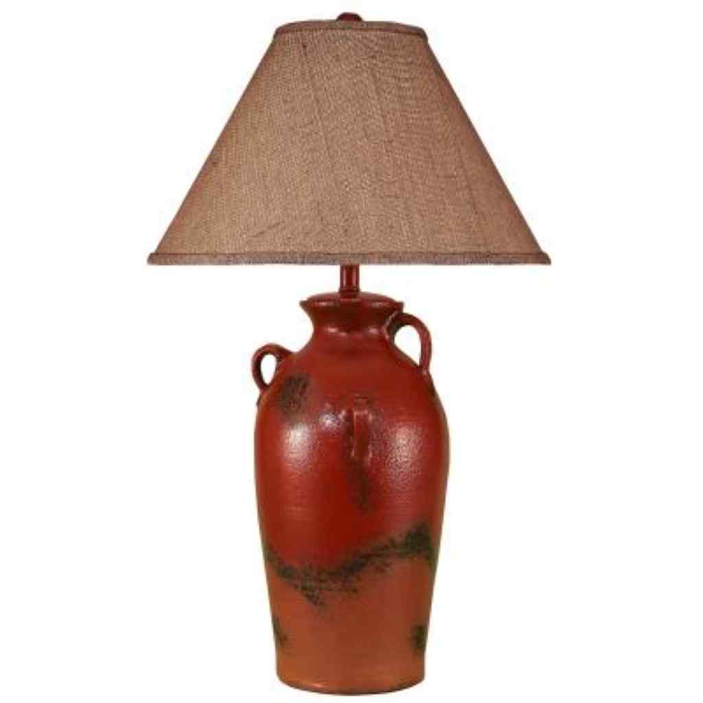 Firebrick 3 Handled Table Lamp Firebrick
