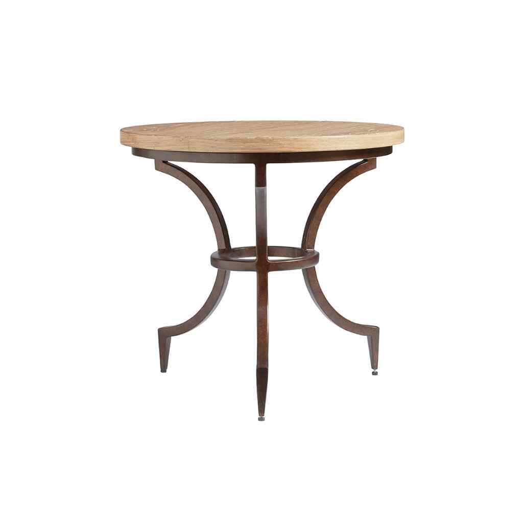 Flemming Round End Table Aged Bronze