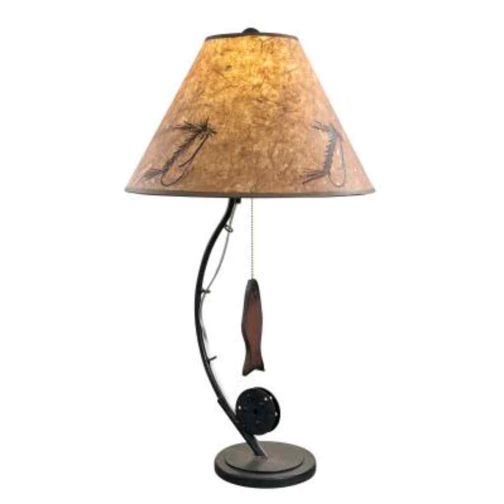 Fly Pole Table Lamp Rust No Gold