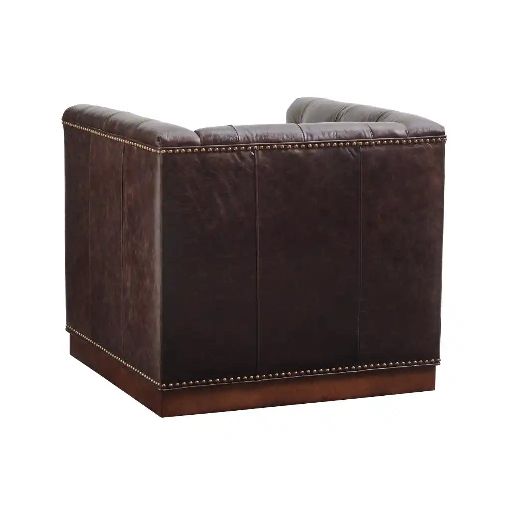 Fremont Leather Swivel Chair Brown