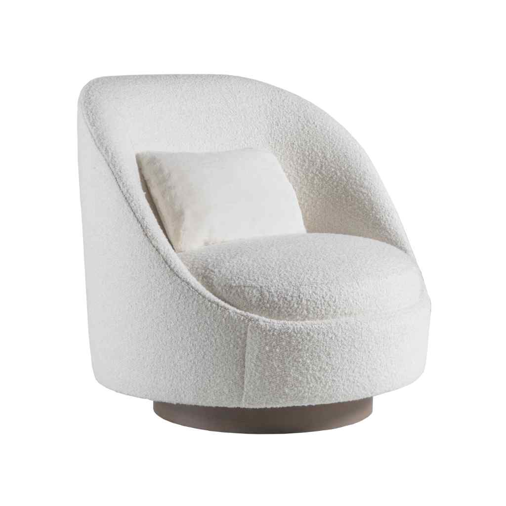 Genevieve Swivel Chair - Artistica Upholstery Driftwood with Pillow