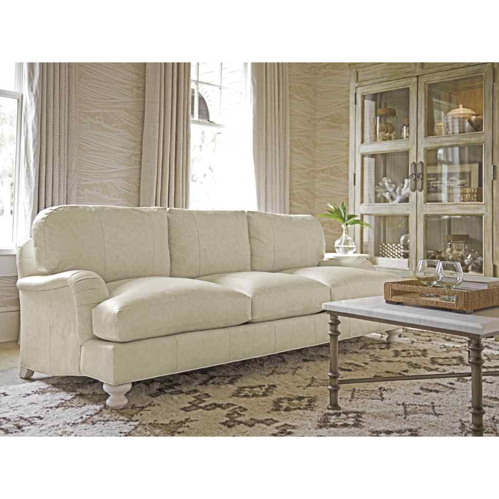 Gilmore Leather Arm Sofa Brown