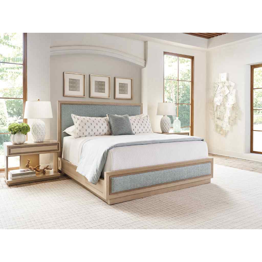 Grayson Upholstered Bed - Sunset Key Queen / Sand Drift