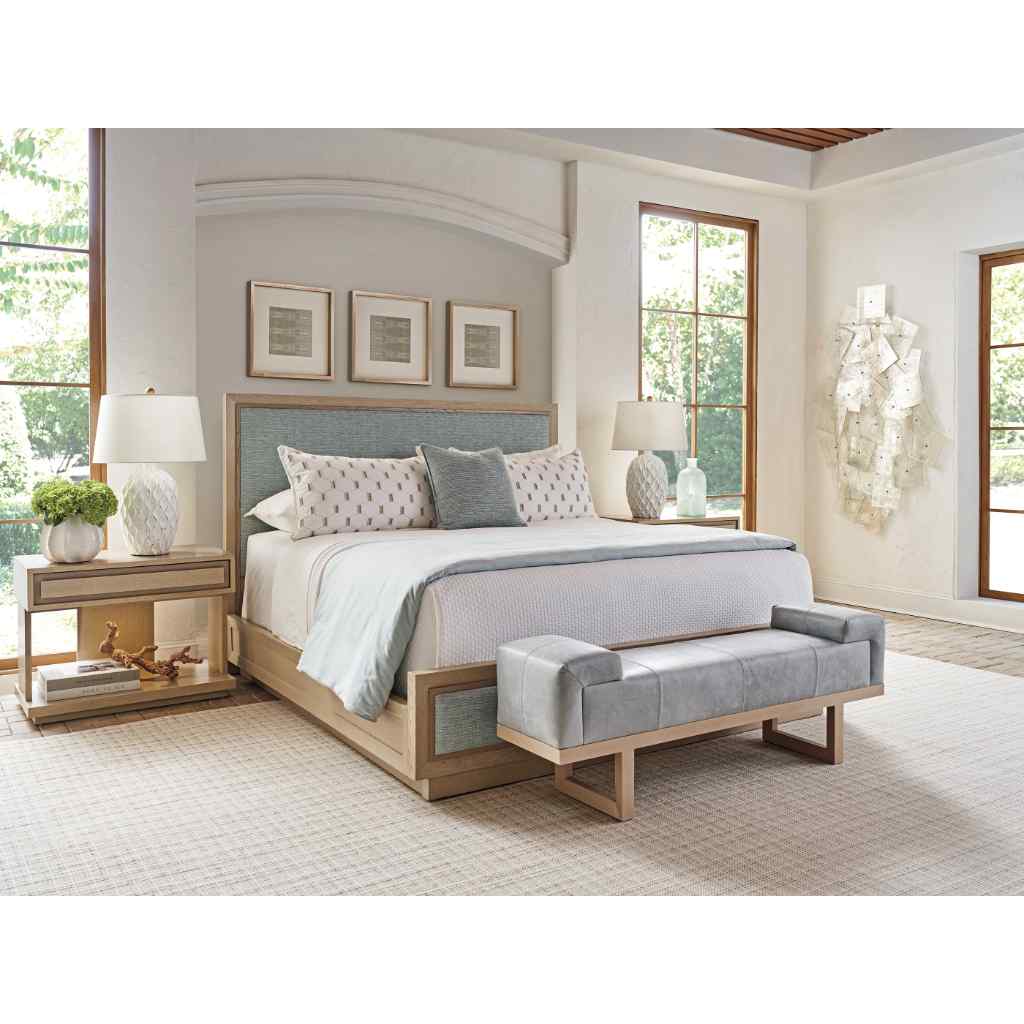 Grayson Upholstered Bed - Sunset Key Queen / Sand Drift