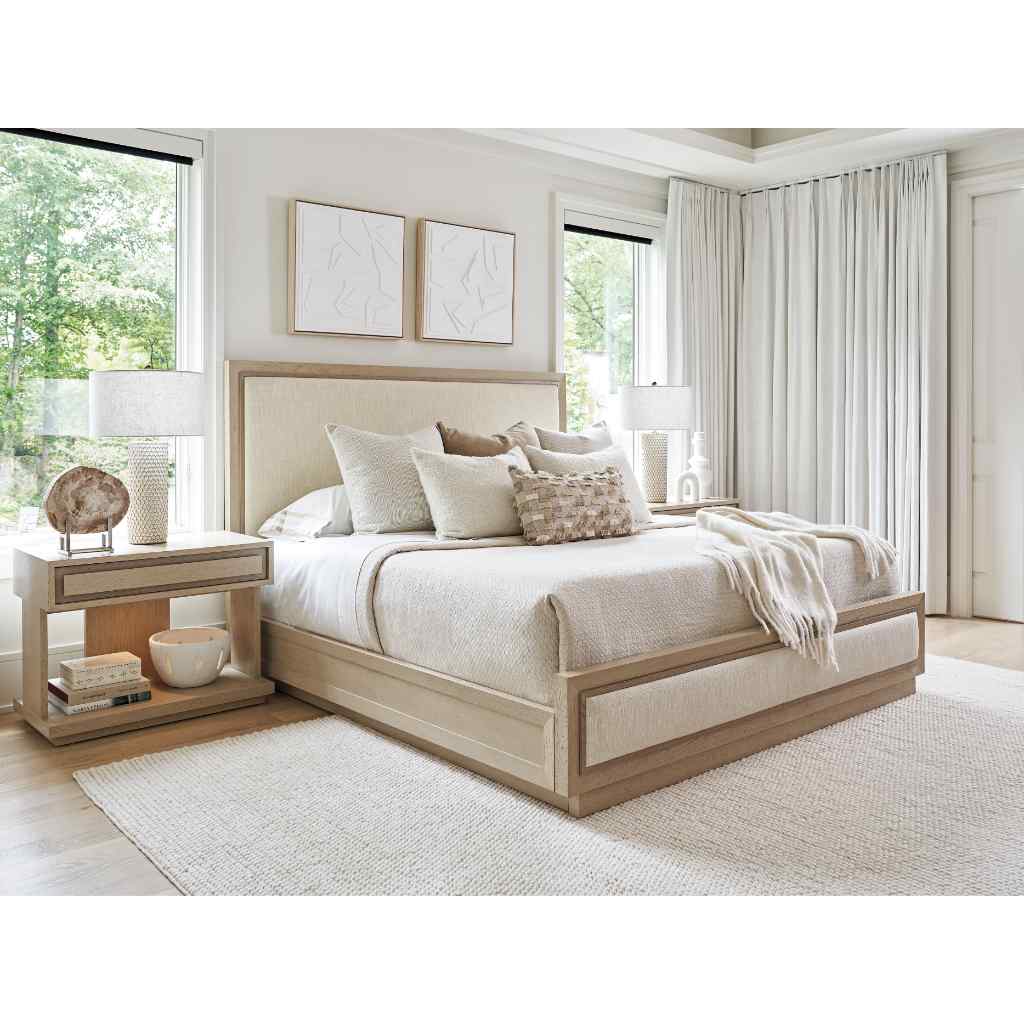 Grayson Upholstered Bed - Sunset Key Queen / Sand Drift