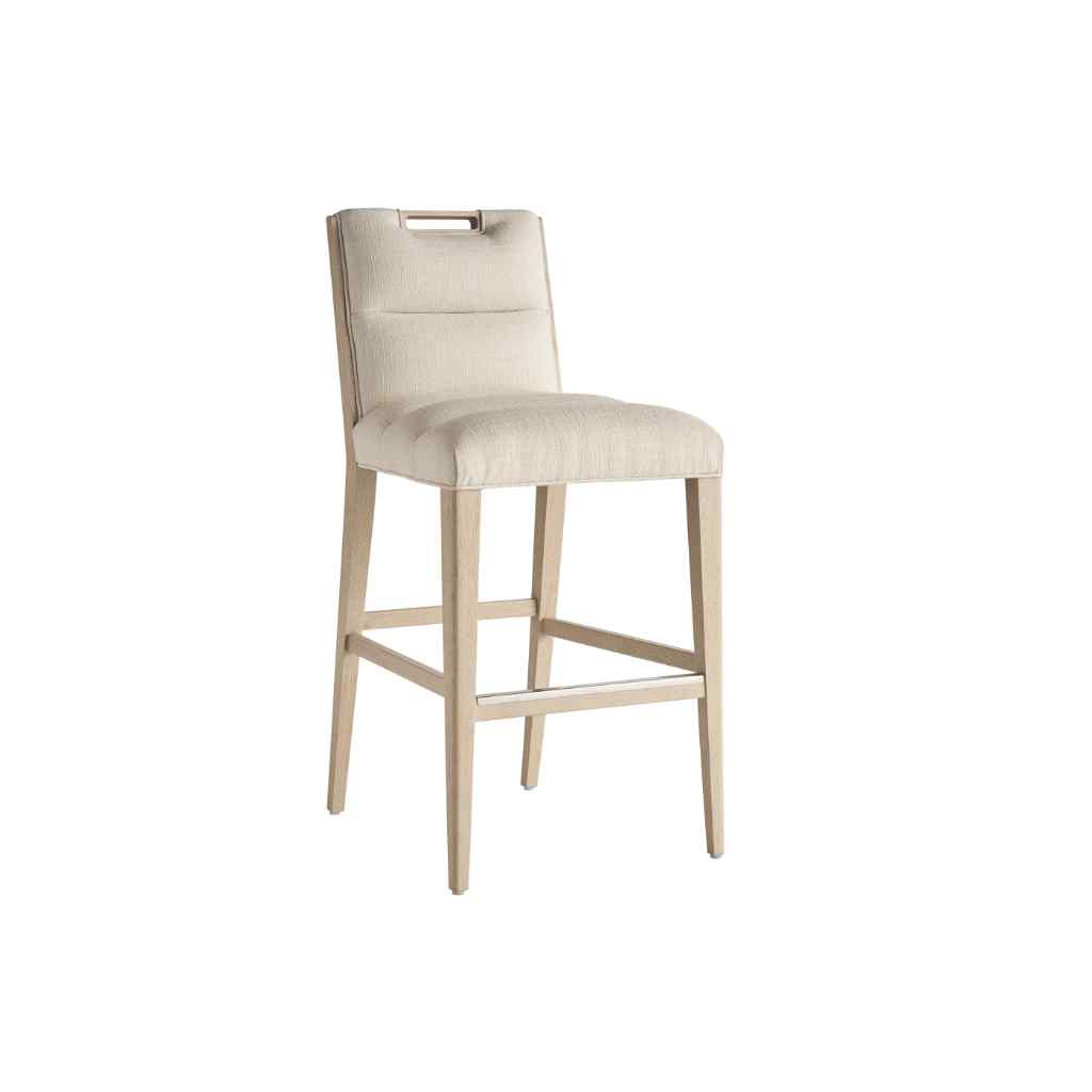 Greer Channeled Upholstered Bar Stool - Sunset Key Biscayne