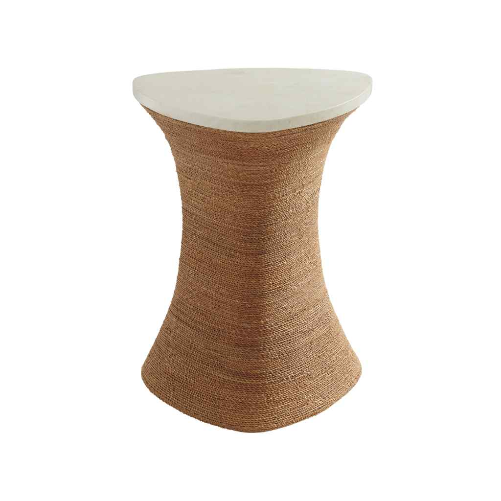 Haley Woven Accent Table Brown