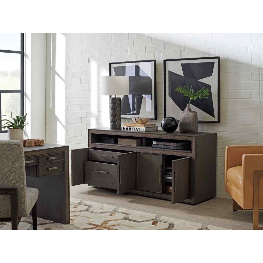 Hampton Media-Home Office Console Brown