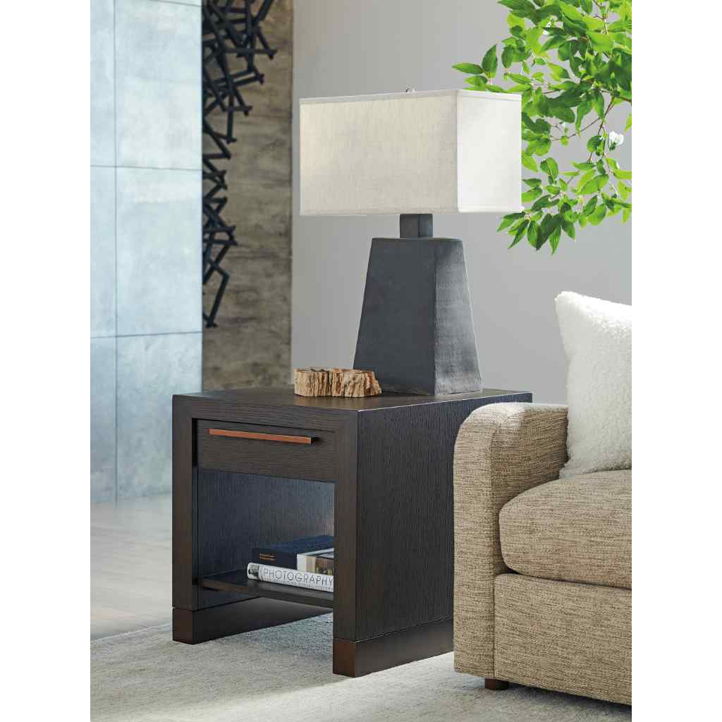 Heber Drawer End Table Brown